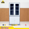 Lemari arsip besi Rekomendasi | 2 pintu kombinasi swing 2 warna MUTOH CURVE