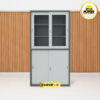 MUTOH CURVE R | Lemari besi arsip 2 pintu kombinasi sliding 2 warna