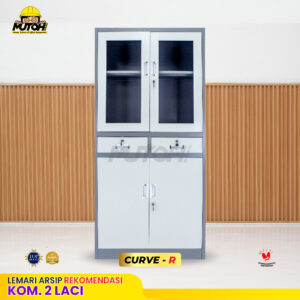 Lemari arsip besi Rekomendasi | 2 pintu swing kombinasi 2 laci MUTOH2000