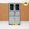 MUTOH CURVE R | Lemari besi arsip 2 pintu swing kombinasi 3 laci 1 box 2 warna