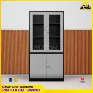Lemari arsip besi Murah 2 pintu ayun swing kombinasi | MUTOH EKONOMIS
