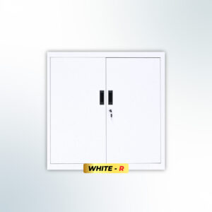 MUTOH-R WHITE | Lemari Arsip Besi Pendek 2 Pintu Swing Plat – Putih