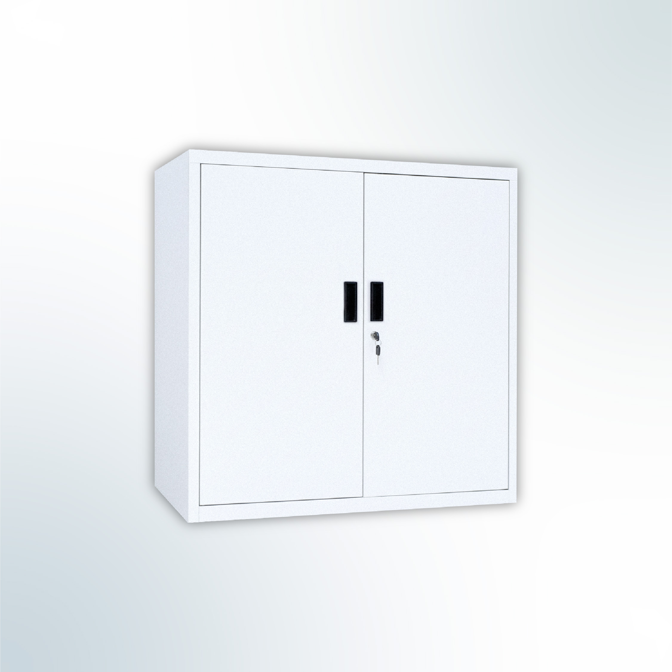 MUTOH-R WHITE | Lemari Arsip Besi Pendek 2 Pintu Swing Plat – Putih - Gambar 2