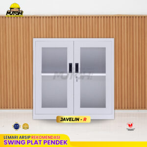 Lemari arsip besi Rekomendasi | Pendek pintu swing ayun kaca putih MUTOH JAVELIN