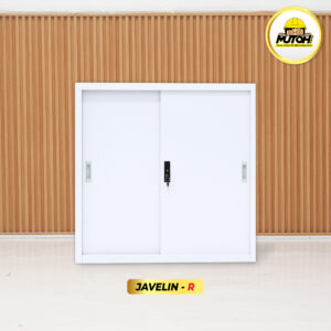 MUTOH JAVELIN R | Lemari besi arsip PENDEK pintu sliding plat putih