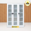 MUTOH JAVELIN R | Lemari besi arsip 3 pintu swing kaca putih