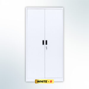 MUTOH-R WHITE | Lemari Arsip Besi 2 Pintu Swing Plat – Putih