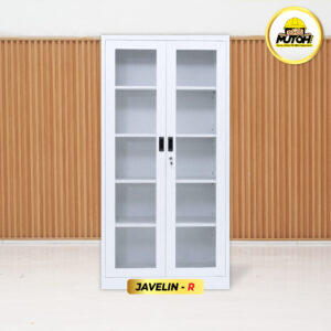 MUTOH JAVELIN R | Lemari besi arsip 2 pintu swing kaca putih