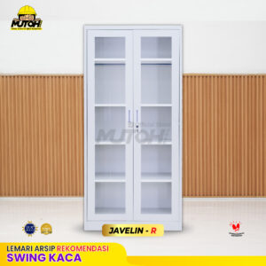 Lemari arsip besi Rekomendasi | 2 pintu swing kaca putih MUTOH JAVELIN