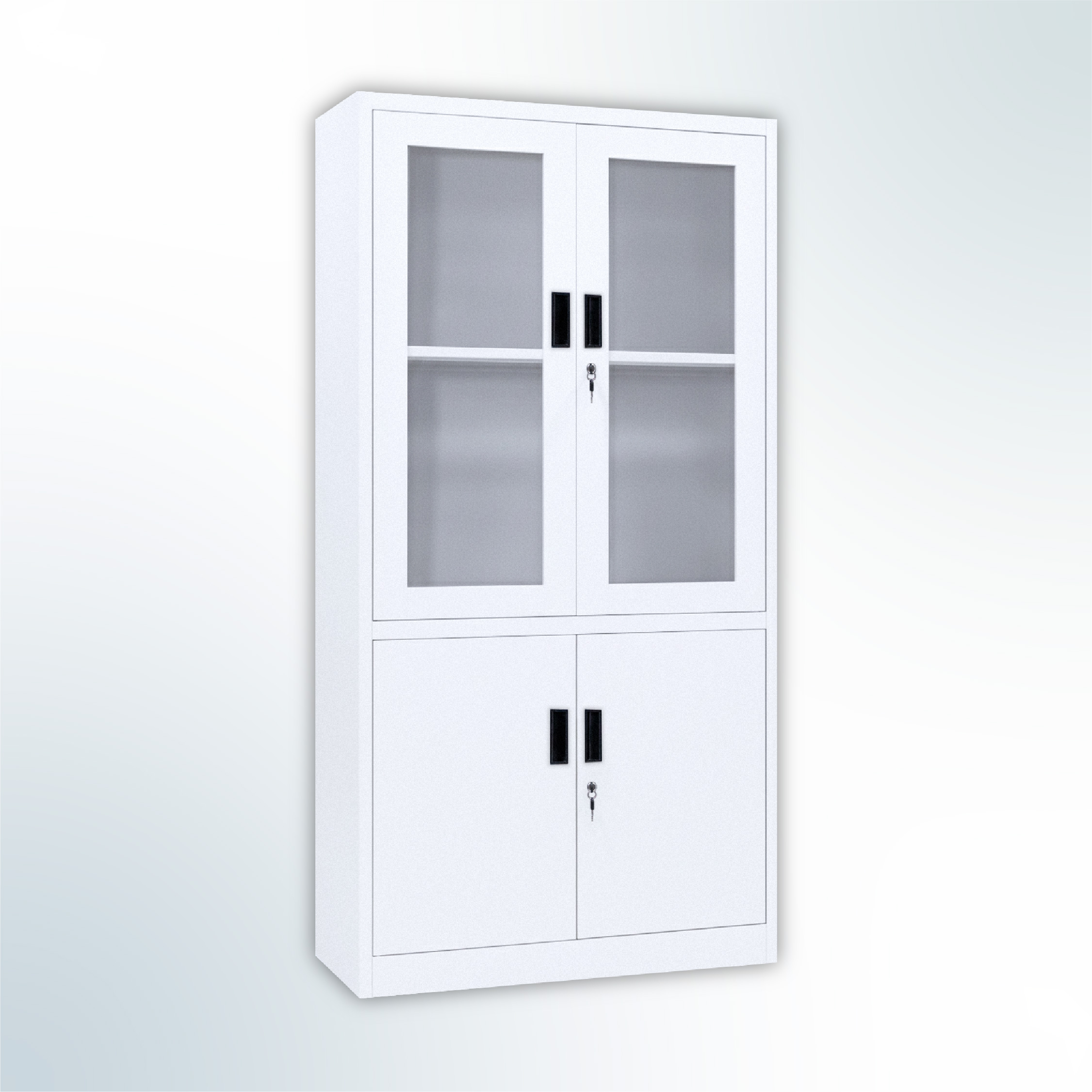MUTOH-R WHITE | Lemari Arsip Besi 2 Pintu Kombinasi Swing – Putih - Gambar 2