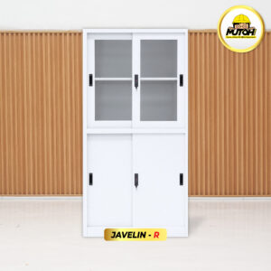 MUTOH JAVELIN R | Lemari besi arsip 2 pintu kombinasi sliding putih