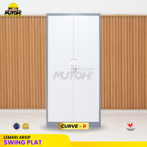 Lemari besi arsip 2 pintu swing plat 2 warna MUTOH CURVE