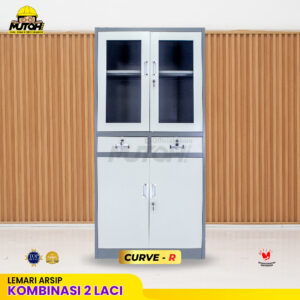 Lemari arsip 2 pintu | lemari besi arsip 2 pintu swing kombinasi 2 laci MUTOH2000