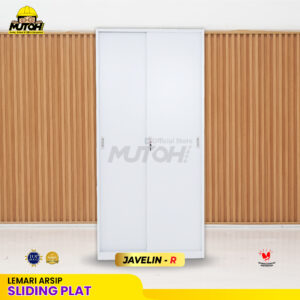 Lemari besi arsip 2 pintu sliding plat putih MUTOH JAVELIN