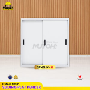 Lemari besi arsip PENDEK pintu sliding plat putih MUTOH JAVELIN