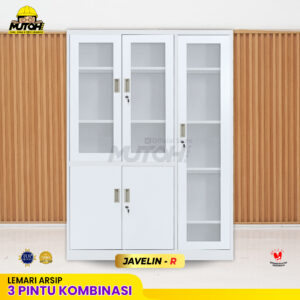 Lemari besi arsip kombinasi 3 pintu 2 warna MUTOH JAVELIN