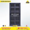 Lemari besi arsip 2 pintu sliding kaca abu tua MUTOH BOLD