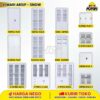 Lemari besi arsip PENDEK pintu swing plat putih MUTOH SNOW WHITE