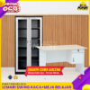 Promo OCG | Lemari Arsip Besi Swing Kaca + Meja Belajar Komputer 1/2 Biro