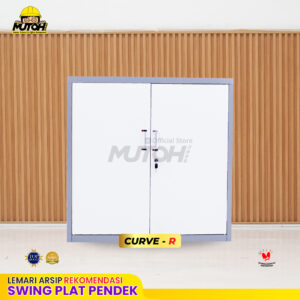 Lemari arsip besi Rekomendasi | Pendek pintu Swing plat 2 warna MUTOH CURVE