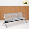 Kursi tunggu bandara 3 dudukan besi stainless warna silver MUTOH2000