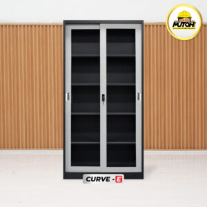 MUTOH CURVE EKONOMIS | Lemari arsip besi 2 pintu sliding kaca geser