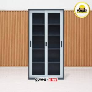 MUTOH CURVE 185 EKONOMIS | Lemari arsip besi 2 pintu sliding kaca geser