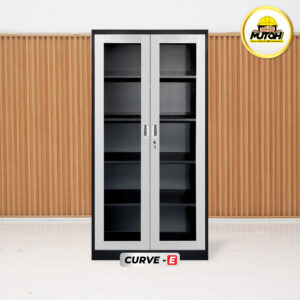 MUTOH CURVE EKONOMIS | Lemari arsip besi 2 pintu swing kaca ayun