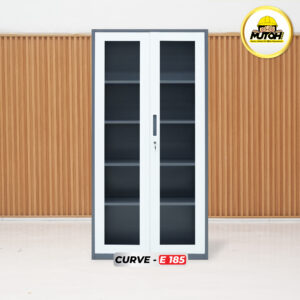 MUTOH CURVE 185 EKONOMIS | Lemari arsip besi 2 pintu swing kaca ayun