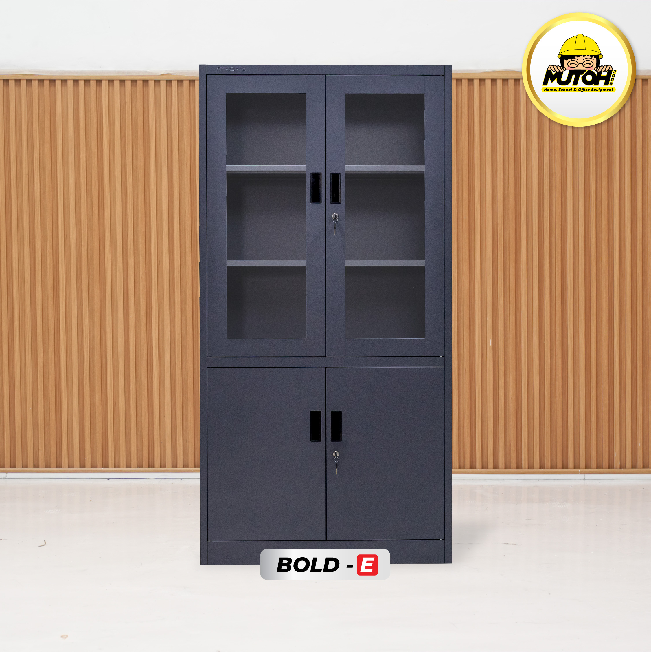 MUTOH BOLD EKONOMIS | Lemari arsip besi 2 pintu swing kombinasi ayun