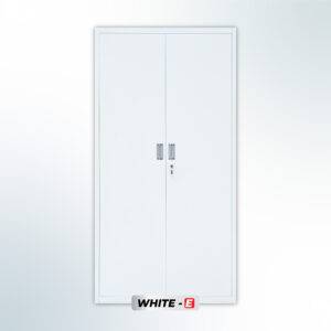 MUTOH-E WHITE | Lemari Arsip Besi 2 Pintu Swing Plat – Putih