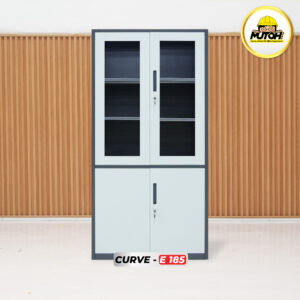 MUTOH CURVE 185 EKONOMIS | Lemari arsip besi 2 pintu swing kombinasi ayun