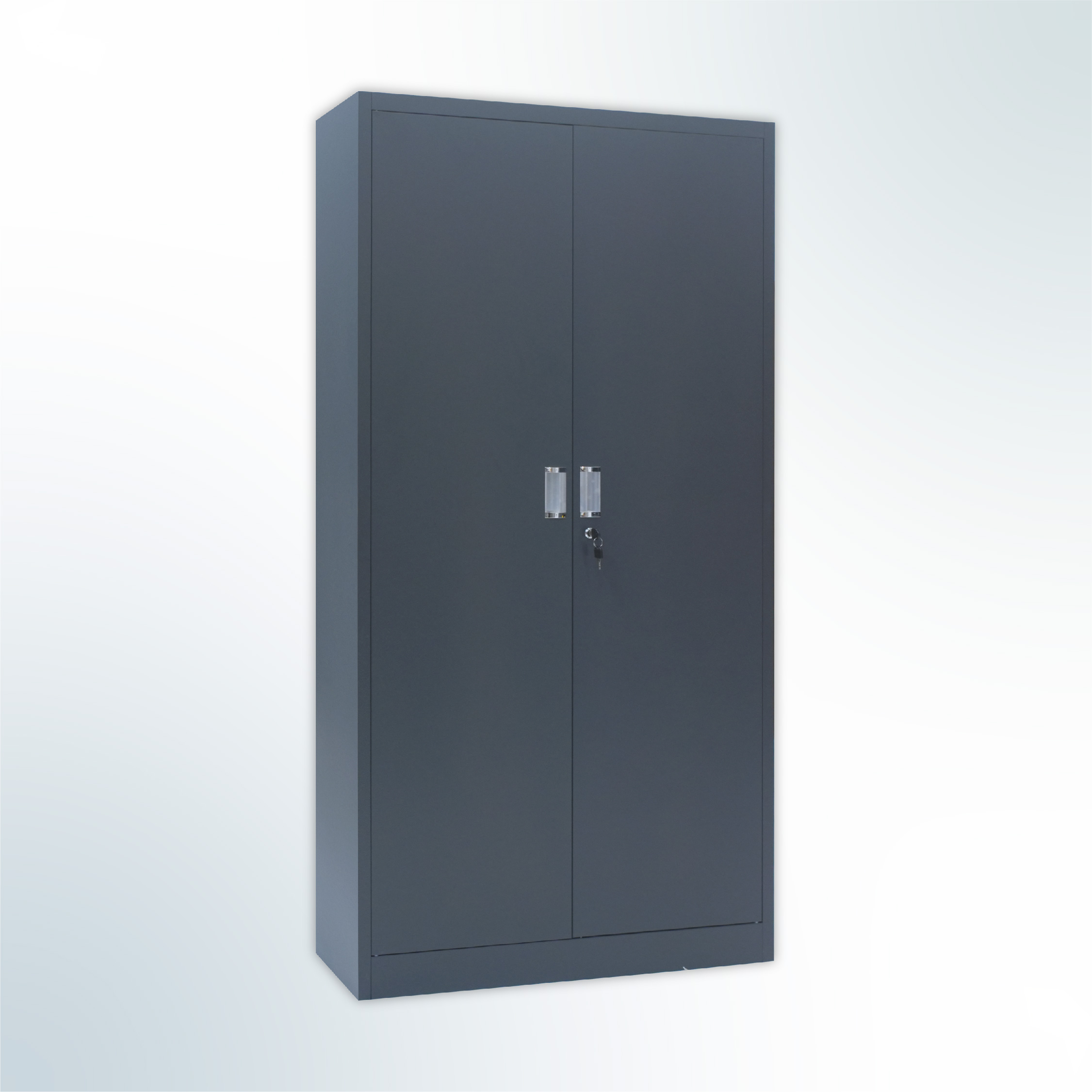 MUTOH-E DARK GREY | Lemari Arsip Besi 2 Pintu Swing Plat – Abu Tua - Gambar 2