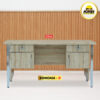 Meja Kantor 150 cm – 1 Biro, Kaki Chrome, Warna Sonoma