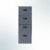 MUTOH-E DARK GREY | Filing Cabinet 4 Susun 4 Laci – Abu Tua