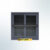 MUTOH-R DARK GREY | Lemari Arsip Besi Pendek 2 Pintu Sliding Kaca – Abu Tua