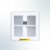 MUTOH-R WHITE | Lemari Arsip Besi Pendek 2 Pintu Swing Kaca – Putih