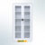 MUTOH-R WHITE | Lemari Arsip Besi 2 Pintu Sliding Kaca – Putih