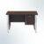 MEJA KANTOR | Meja 1/2 Biro 120cm 2 Laci Kaki Besi Chrome – Walnut