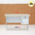 Meja Kantor 1/2 Biro MUTOH Ekonomis – Meja Tulis 120 cm 2 Laci Warna Pine