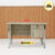 Meja Kantor 120 cm – 1/2 Biro, Kaki Chrome, Warna Sonoma